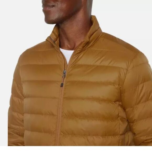 Eddie Bauer Men's Down Packable Lightweight Jacket Size S Golden Brown New - Picture 5 of 14